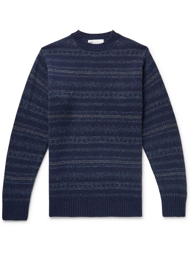 Photo: ADSUM - Nordic Wool-Jacquard Sweater - Blue