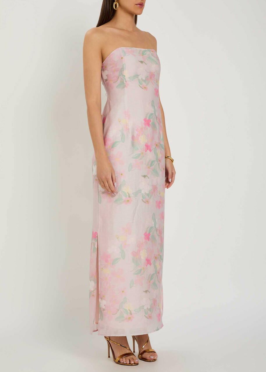 Bernadette Elora Floral-print Woven Maxi Dress Pink