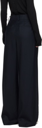 Recto Navy Pleated Trousers