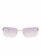 Cartier Eyewear Gold Rimless Sunglasses