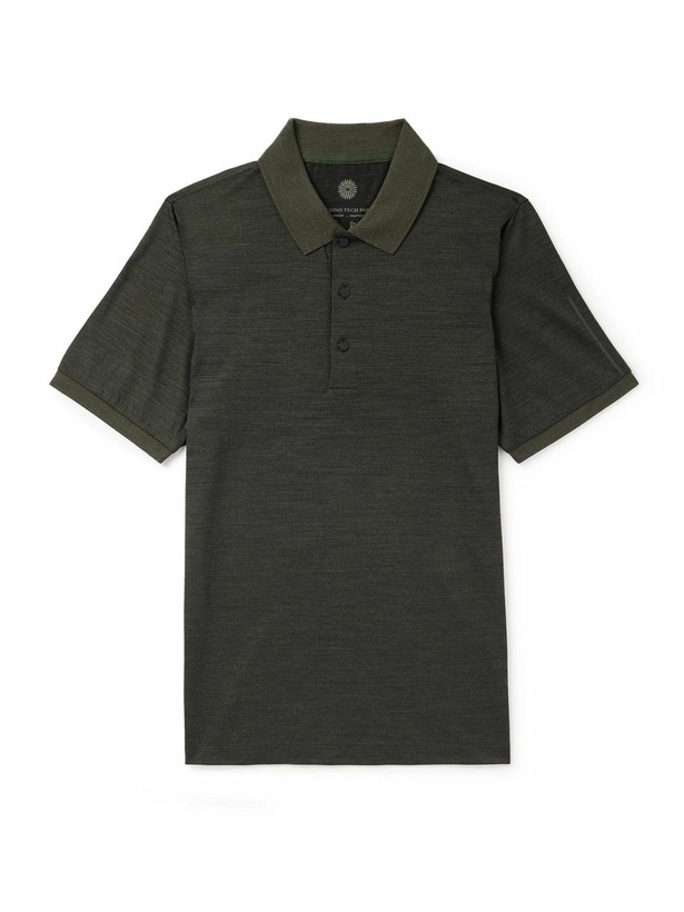 Photo: Purdey - Merino Wool and Lyocell-Blend Piqué Polo Shirt - Green