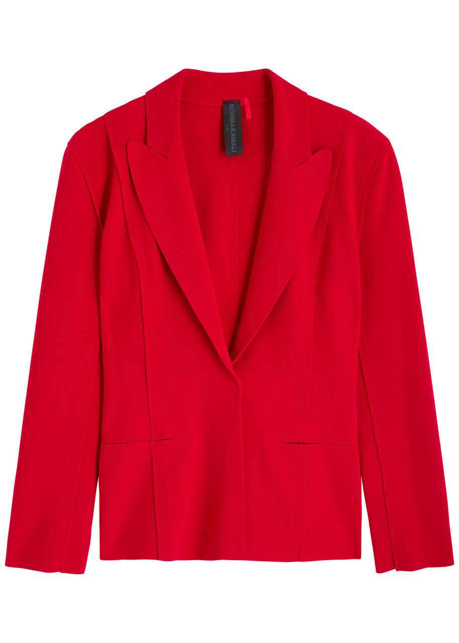 Norma Kamali Stretch-jersey Blazer Red