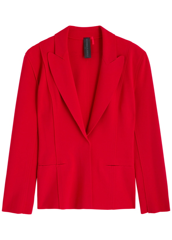 Photo: Norma Kamali Stretch-jersey Blazer Red