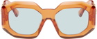 Versace Orange Maxi Medusa Biggie Squared Sunglasses