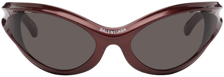 Photo: Balenciaga Burgundy Dynamo Round Sunglasses