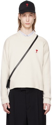 AMI Paris Off-White Ami de Cœur Sweater