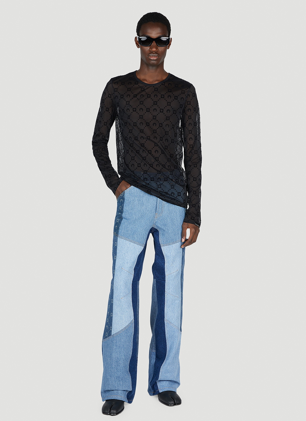 Marine Serre Flocked Mesh Top