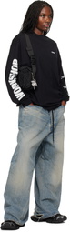 032c Black Nerve Shatter Boxy Longsleeve T-shirt