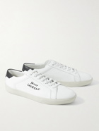SAINT LAURENT - SL/06 Court Classic Logo-Embroidered Leather Sneakers - White