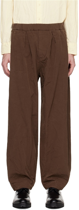 Photo: CASEY CASEY Brown Pleat Trousers