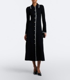 Simkhai Ribbed-knit shirt dress