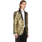 Dolce and Gabbana Black and Gold Lurex Blazer