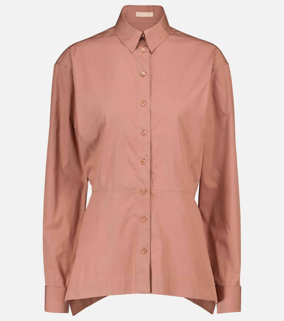 Alaïa Cotton poplin peplum shirt