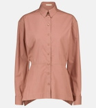 Alaïa Cotton poplin peplum shirt
