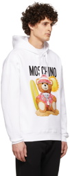 Moschino White Teddy Bear Hoodie