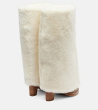 Yves Salomon Shearling and suede knee-high boots