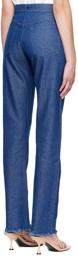 Marques Almeida Navy Slanted Jeans