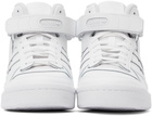 adidas Originals White Forum Mid Sneakers