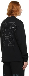 Off-White Black & White 'Cut Here' Arrow Long Sleeve T-Shirt