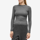 Joah Brown Women's Crew Long Sleeve Top in Smoke