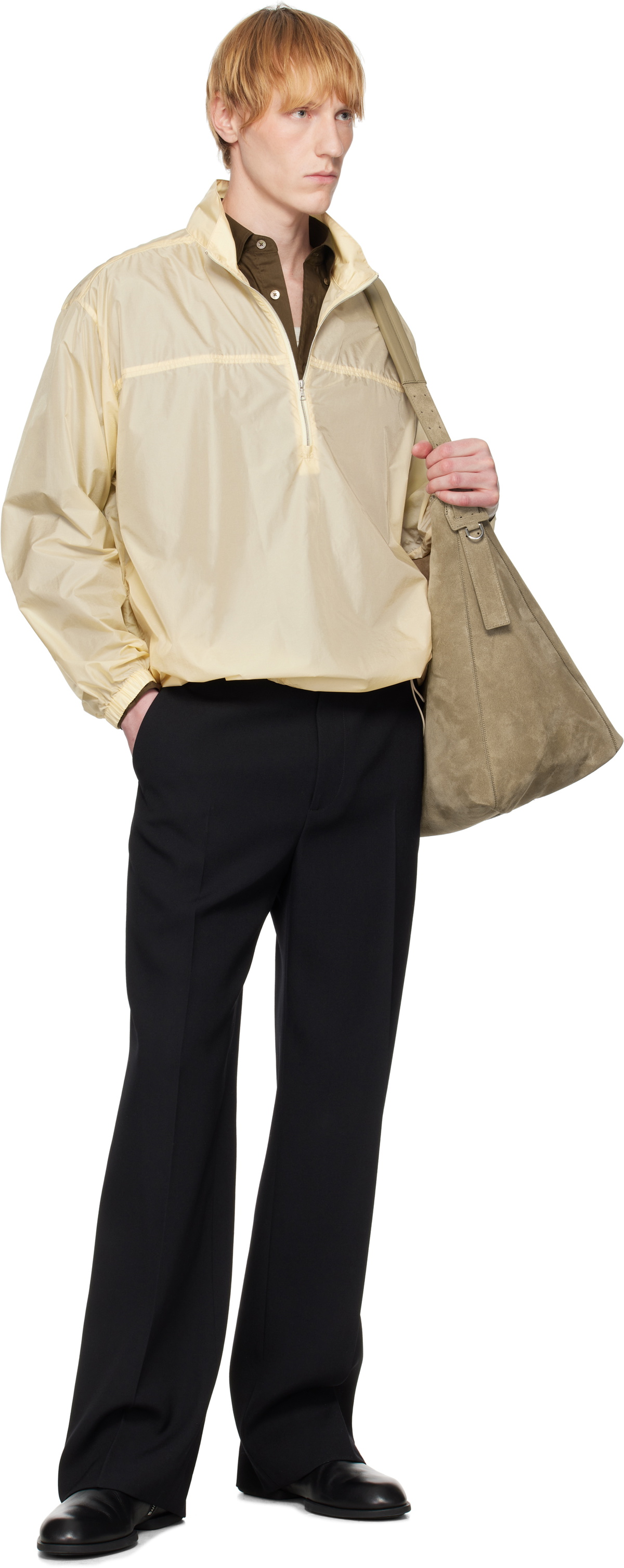 ジャケット・アウター AURALEE 25ss LIGHT SHEER NYLON HALF ZIP AURALEE Yellow Light Sheer Nylon Half Zip Jacket Auralee