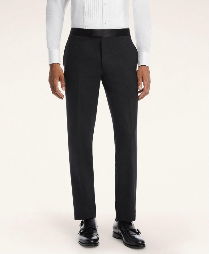Photo: Brooks Brothers Men's Milano Fit Lambswool Tuxedo Pants | Black