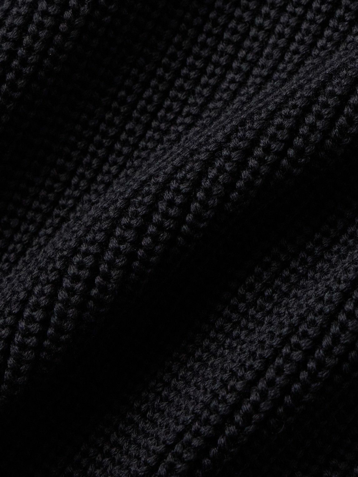 S.N.S. Herning - Robust Ribbed Virgin Wool Cardigan - Blue