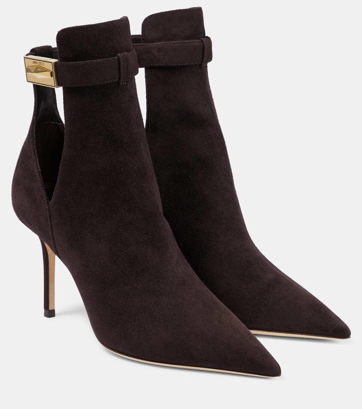 靴 Jimmy Choo Bryelle 85 Suede Ankle Boots JIMMY CHOO Bryelle 85 mirrored-leather ankle boots | THE OUTNET