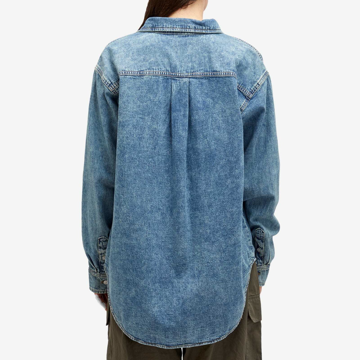 Good American Women's Denim Uniform Shirt in Indigo