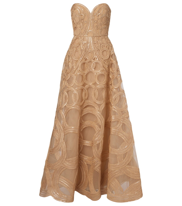 Photo: Elie Saab Embellished tulle bustier gown