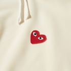 Comme des Garçons Play Men's Pullover Hoody in Ivory