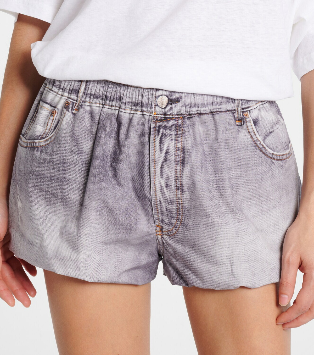 Acne Studios Trompe l'œil cotton shorts
