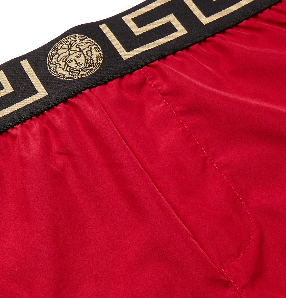 Versace swim shorts on sale red