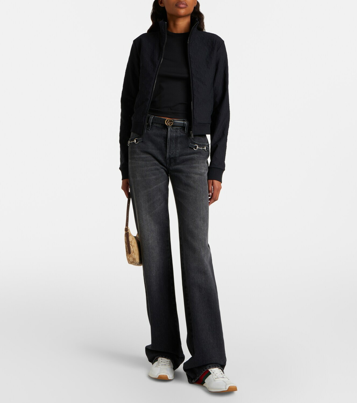Gucci Gucci Tempo suede-trimmed sneakers