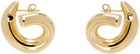 Bottega Veneta Gold Sardine Earrings