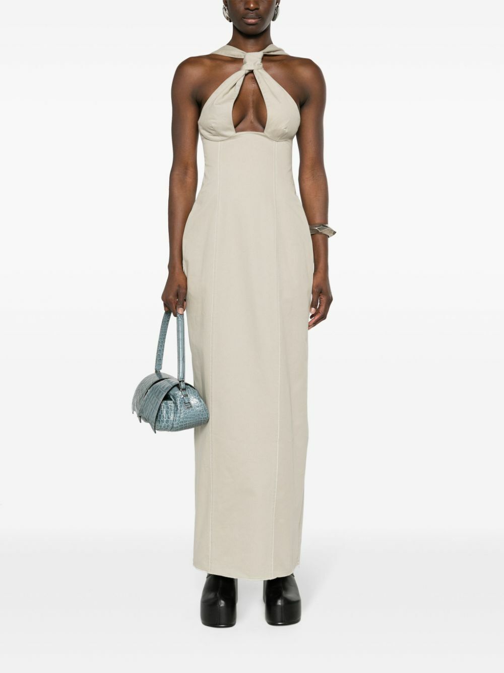 chinese dress ladies Pink Satin Slip Maxi Dress