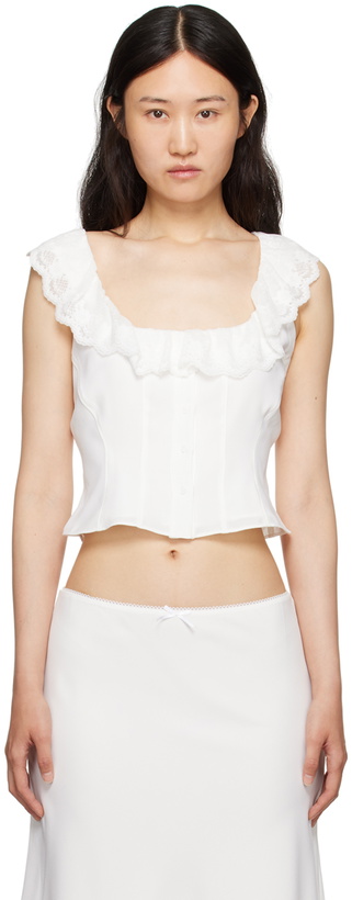 Photo: GUIZIO White Paloma Top