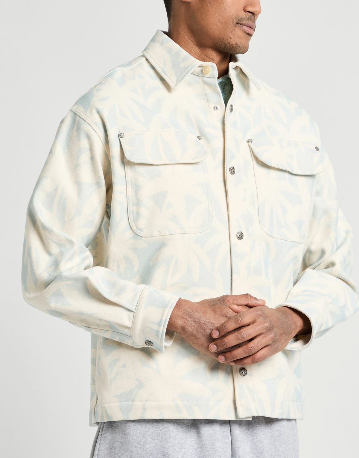 Palm Angels Mens Jacket in Off white