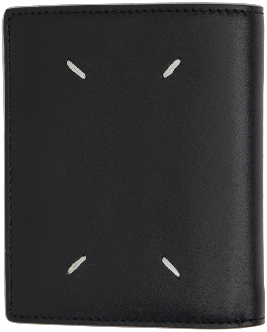 Maison Margiela Black & Purple Four Stitches Wallet Maison