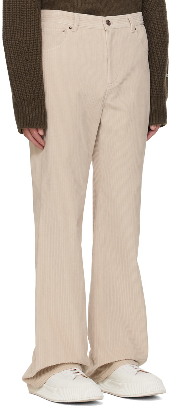 Recto Beige Cotton Trousers
