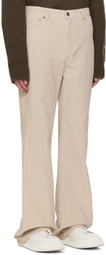 Recto Beige Cotton Trousers