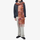 Acne Studios Men's Varinga Tie-Dye Mohair Scarf in Burgundy/Mauve
