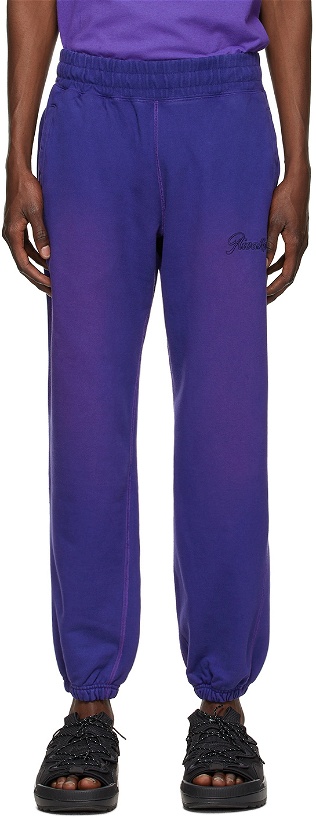 Photo: Awake NY Purple Sun-Bleached Logo Lounge Pants