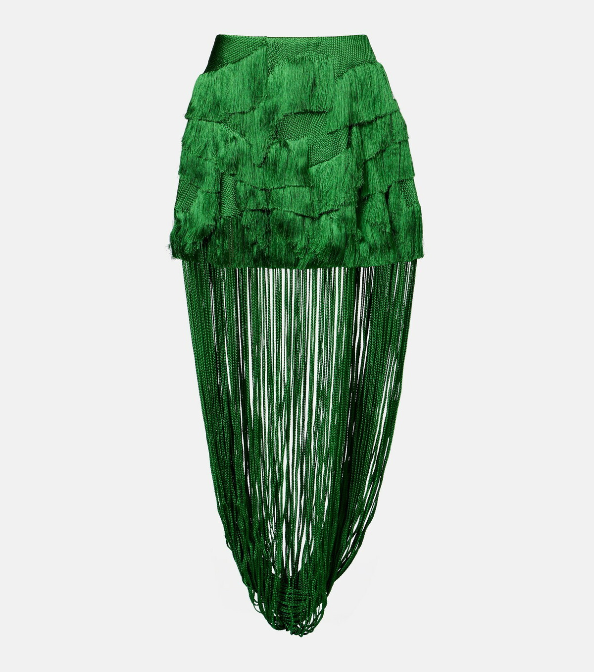 Xu Zhi Draped fringed miniskirt