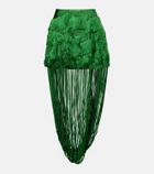 Xu Zhi Draped fringed miniskirt