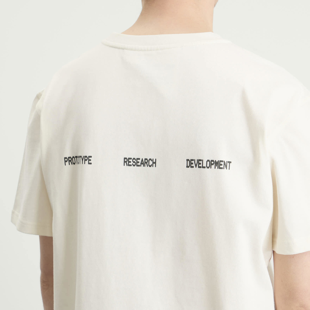 KA_YO_Prototype Men's Boxy Logo T-Shirt in Off White
