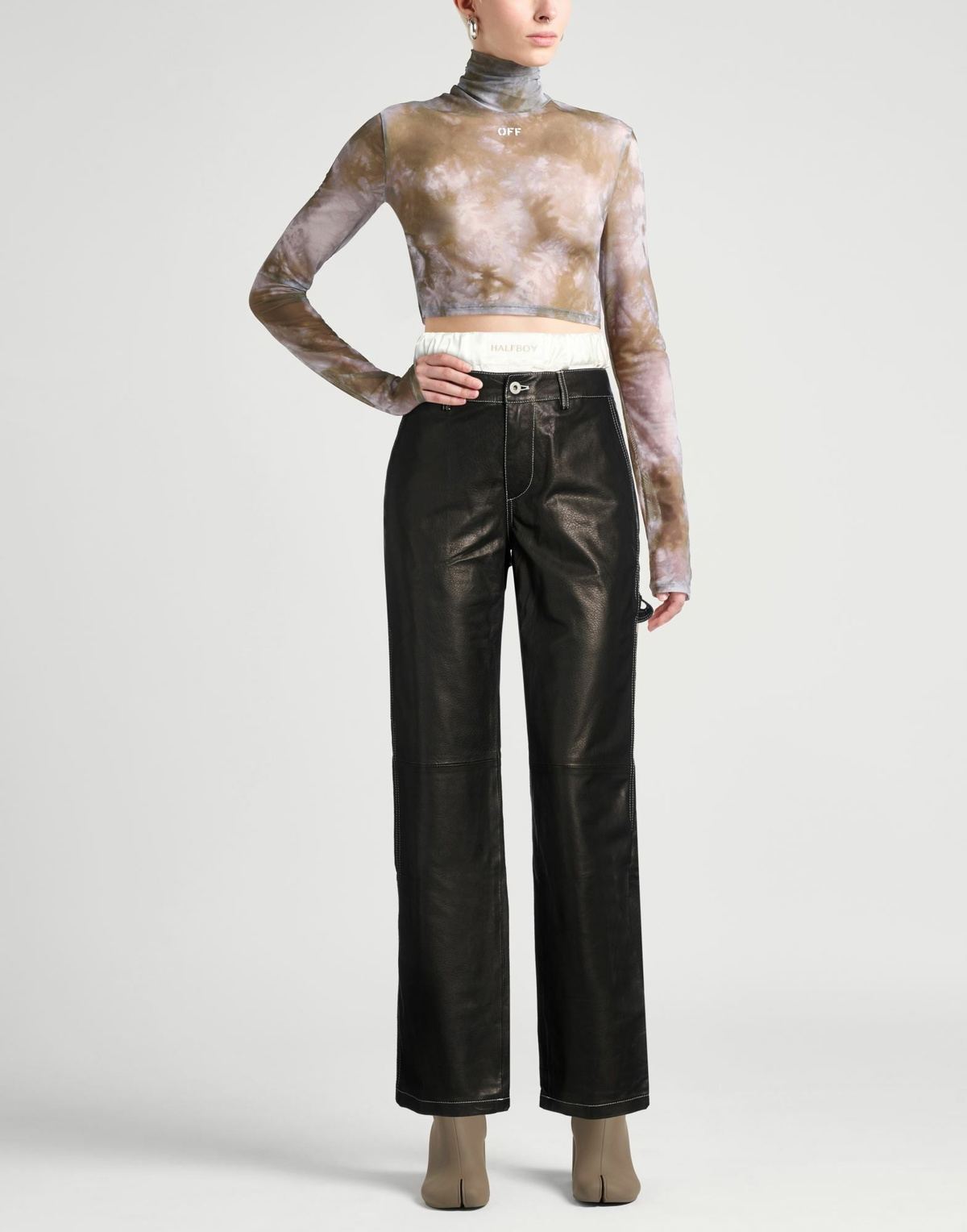 Halfboy Womens Pants in Black