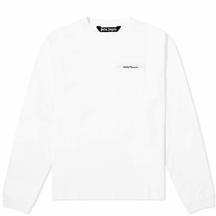 Photo: Palm Angels Men's Sartorial Tape Long Sleeve T-Shirt in White