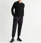 Dolce & Gabbana - Slim-Fit Distressed Virgin Wool-Blend Sweater - Black