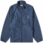Danton Men's Nylon Stand Collar Jacket in Deep Blue